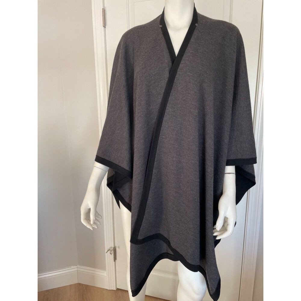 Beautiful Black and Gray Warm Classy Reversible Wrap, One Size